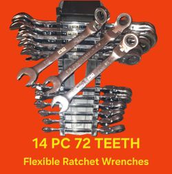 Flexible Ratchet SAE Wrenches 14PC