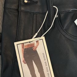 Boot cut, faux, leather, super high-rise pants  size 13