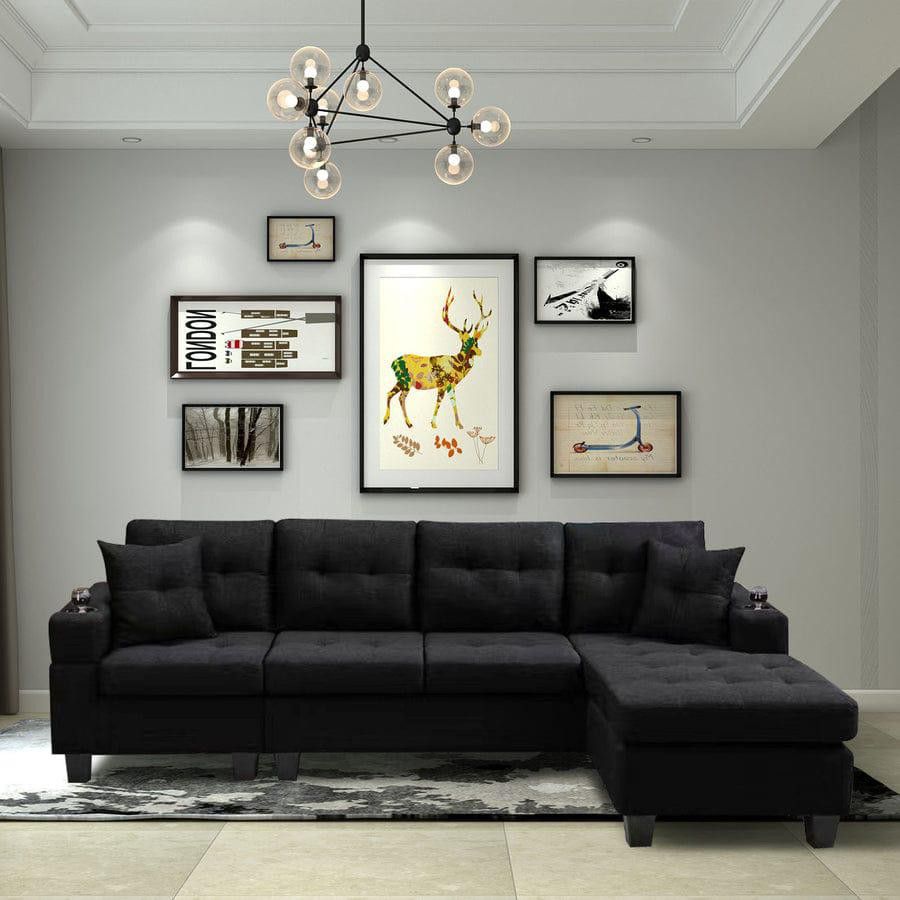 BRAND NEW SECTIONAL COUCH WITH CUP HOLDERS