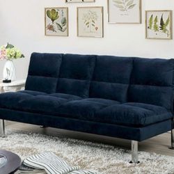 Brand New Navy Blue Futon Sofa Sleeper 