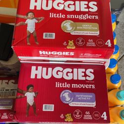 $25 Each Huggies Box Size 4 (66 Diapers) Brand New