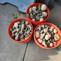 Buckets Of River Rocks