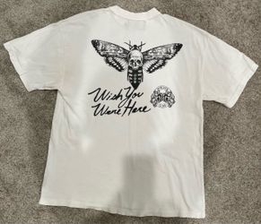 Darc Sports, Street Wear, Men's Shirt Size L, Wish You Were Here, 1812 of 2000, White with Black Design, Oversized-T