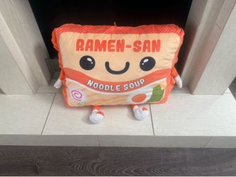 Top Ramen noodle soup large plush pillow