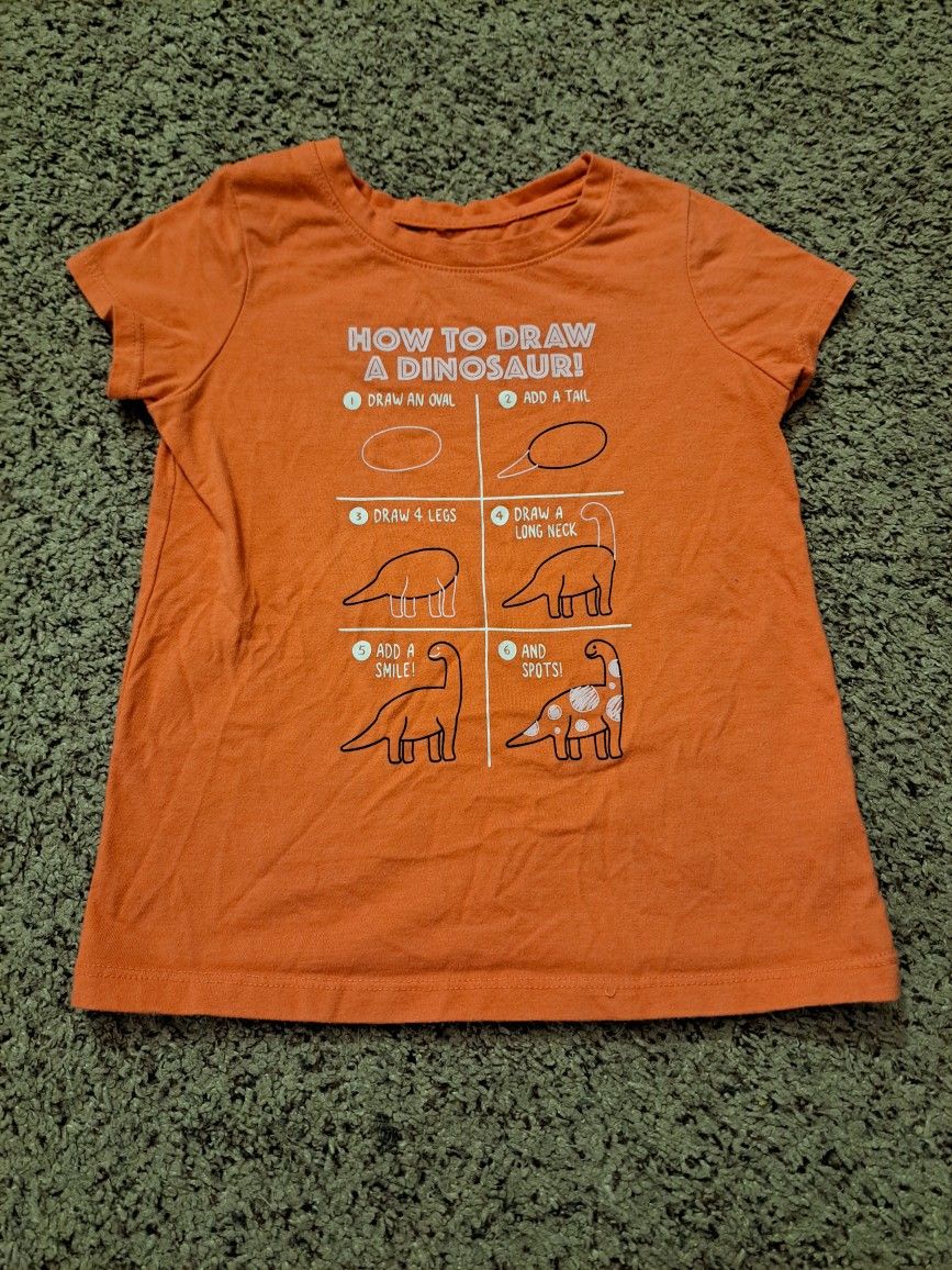 Girl's How To Draw A Dino Shirt