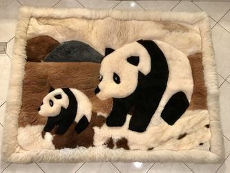 LLAMA ALPACA PANDA AND BABY RUG