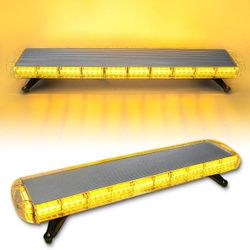 47" AMBER 88 LED Warning Emergency Beacon Car Truck Slim Work Strobe Light Bar