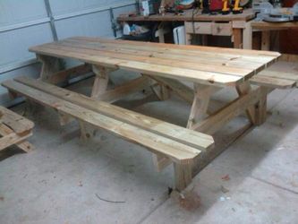 Custom Made Picnic Tables made when ordered