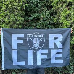 Raiders For Like Black 3x5 House Flag Banner