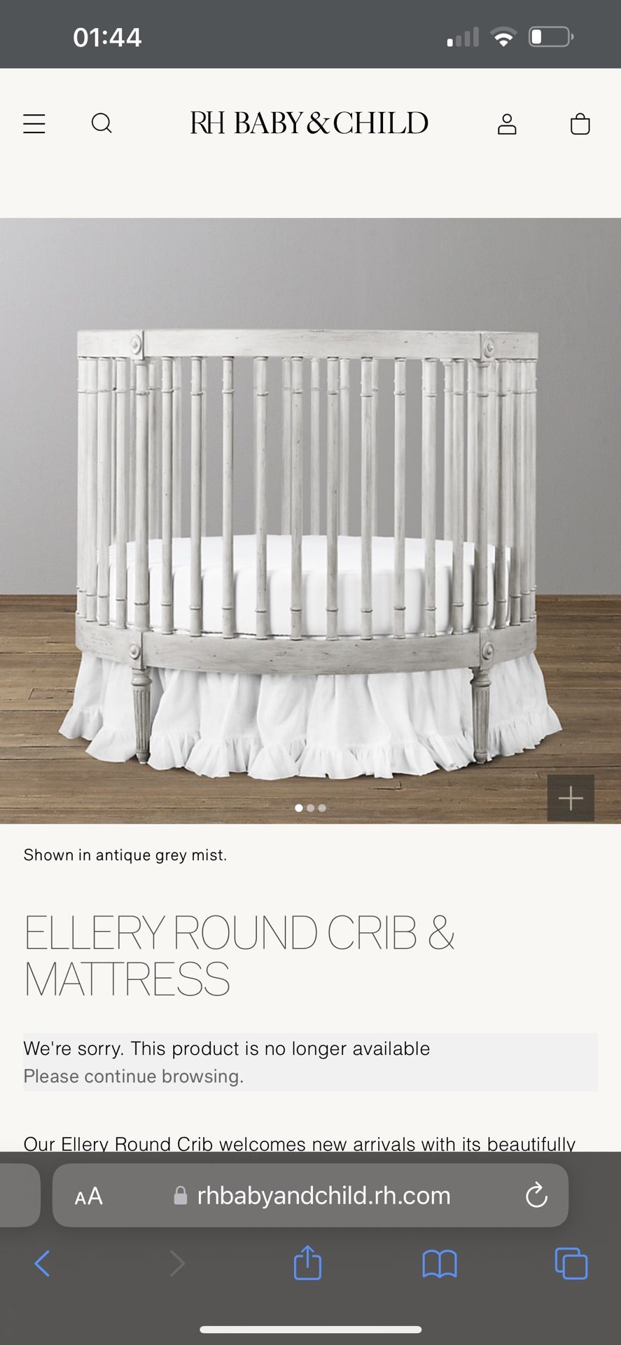 Ellery shop round crib