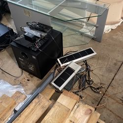 Tv Table Set With Speakers Brand New