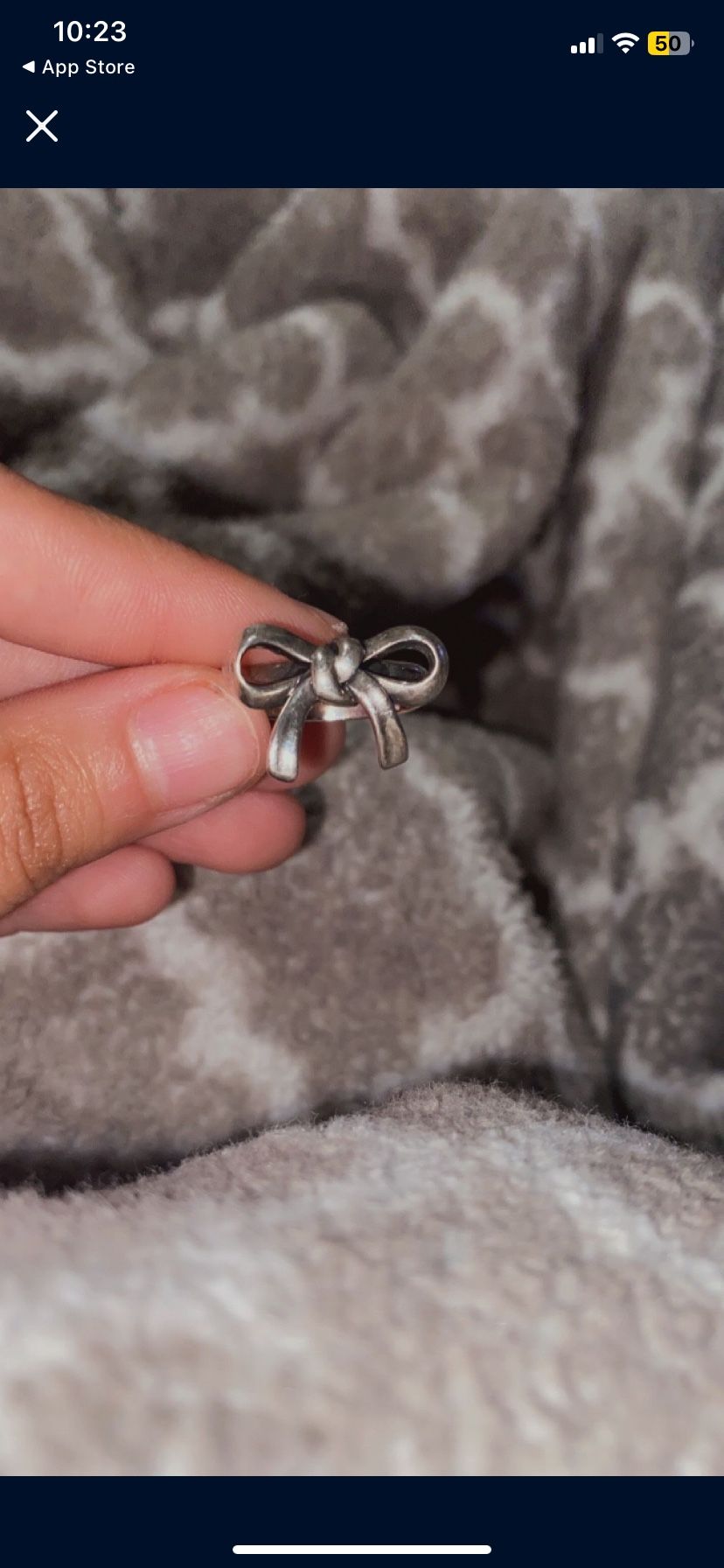 James Avery Retired Bow Ring