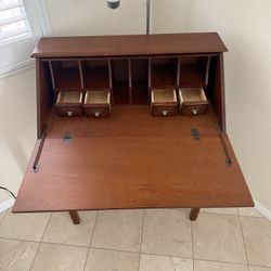Beautiful Solid Wood Folding Secretary Desk with Drawer Signature Design  Great Condition