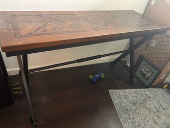 Industrial Wood and Metal entry table