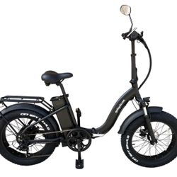 Sgvbicycles 48V 750W 13AH 20" x4.0 Step-Thru Folding Fat Tire E-Bike black