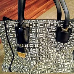 Brand New Ivanka Trump Black & White Handbag