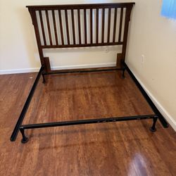 Queen Size Bed Frame W/Headboard