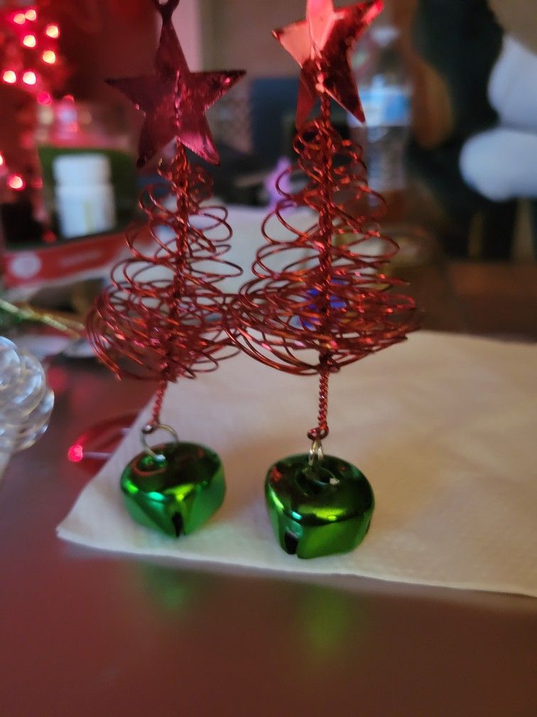 TREE EARRINGS WITH BELLS