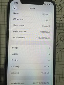 Unlocked iPhone 12 64gb