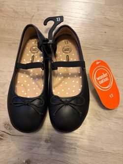 Girls Wonder Nation Black Ballet Flats Brand New with Tags Shoes