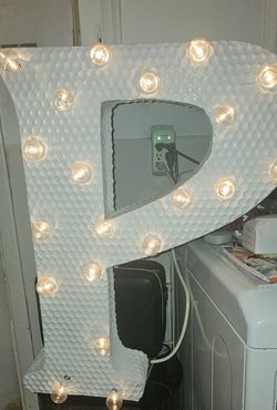 LETTER P WITH LIGHTS