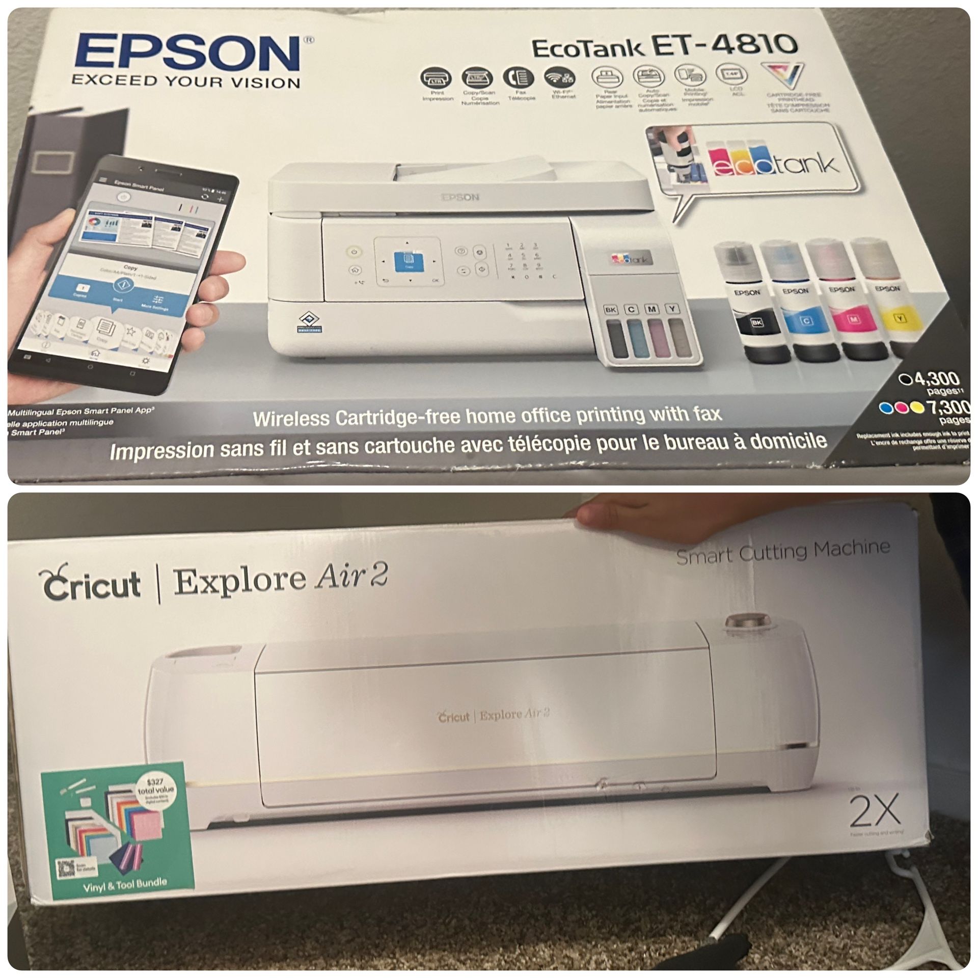 EcoTank ET- 4810 And Cricut/ Explore Air2