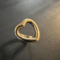 Idole De Christofle Sterling Silver Heart Ring  Size 7.5(69)25