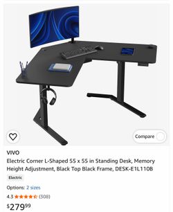 L shape desk (brown)