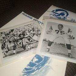 FOR SERIOUS LA RAM FANS SPORTS COLLECTIBLE GOLDEN WEST BROADCASTING 1968, 69 PROM KITS FOR RADIO STATIONS WITH PHOTOS INCLUDING FEARSOME FOURSOME