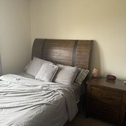 Queen Size Became and Nightstand For Sale (Not Including Matress