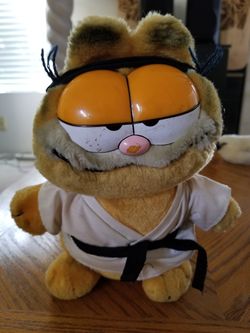 Garfield stuffed toy cat Karate Cobra Kai collectable
