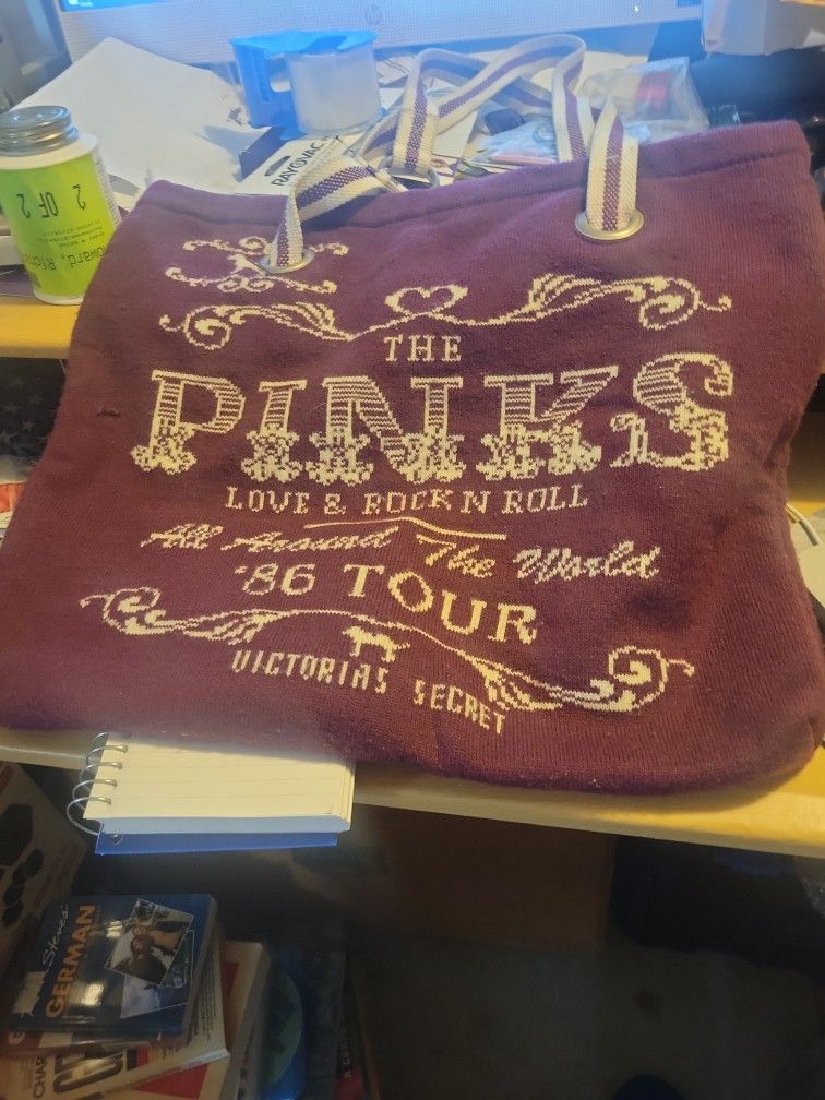 Victoria's Secret "The PINKS" LOVE & ROCK N ROLL TOTE BAG