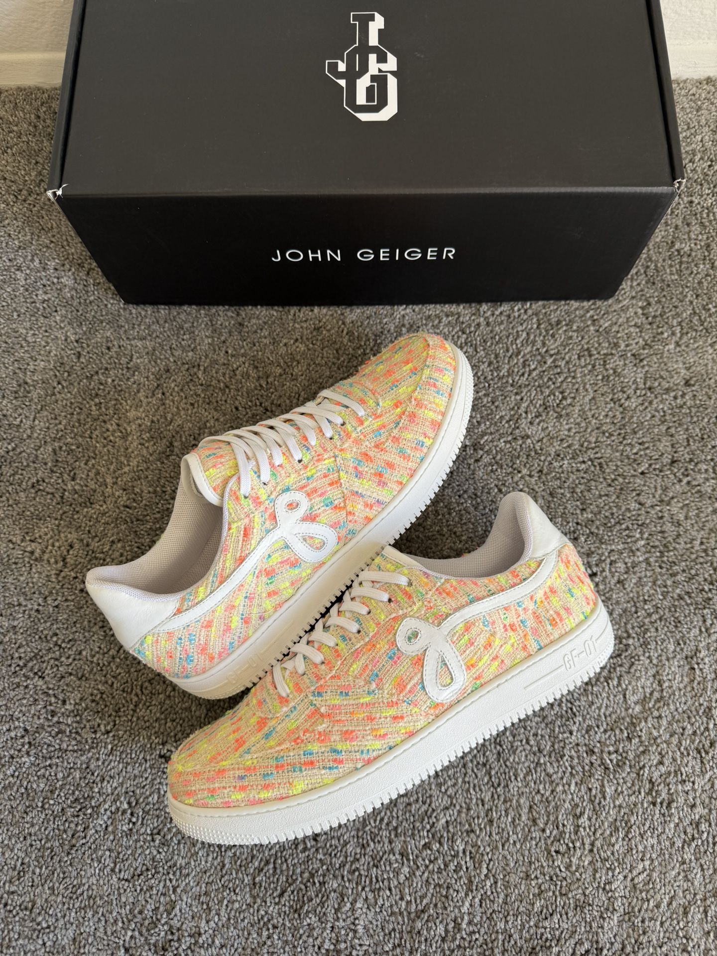 John Geiger GF-01 Neon Tweed “Fruity Pebbles” UNRELEASED Size 12