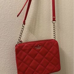kate spade handbag red leather