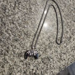   New  Game Controller Necklace. Stainless Steel 