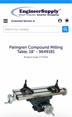 Palmgren Compound Milling Table, 18" - (contact info removed)