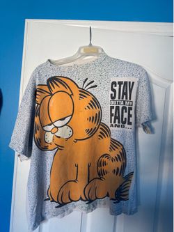 Vintage 90s Single Stitch Garfield Big Print AOP T Shirt Large