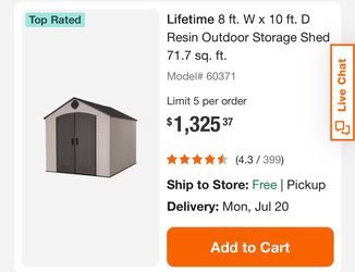 Plastic shed