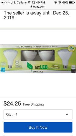 (2) 4 packs of LED dimmable flood lamps