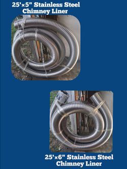 (×2) Stainless Steel Chimney Liners (NEW)