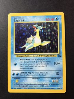 Lapras holo rare fossil set Pokémon card