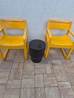 Patio Chairs $20 each table $20