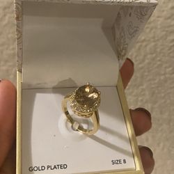 Gold Plated Ring Size 8 New 