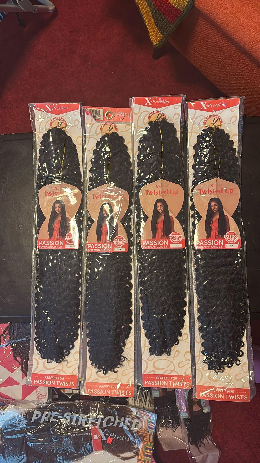 4pks Of Passion bohemian Crochet Hair