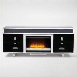 72” Pacer Fireplace TV Stand with Sound Bar (fireplace not included)