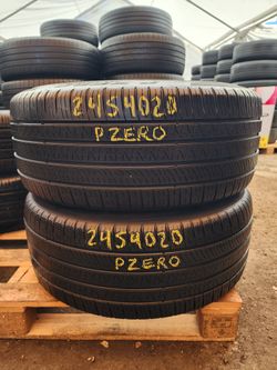 245 40R 20 PIRELLI P ZERO TIRES 2454020 USED TIRES (PAIR) MOUNT BALANCE INCLUDED