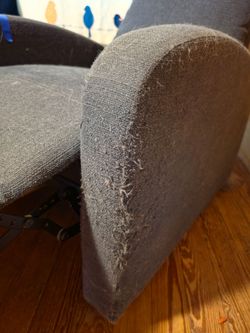Small blue recliner