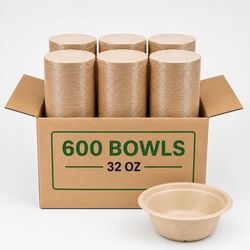 NEW CASE – 600 DISPOSABLE BOWLS 32 OZ