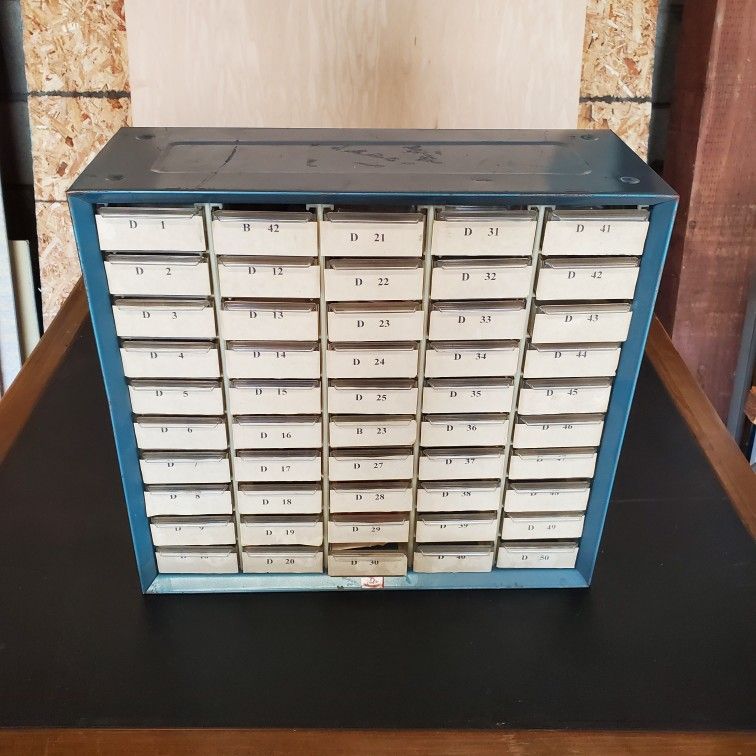 Vintage Akro-Mills (50) Drawer Metal Parts Cabinet.