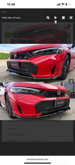 2025-2026 Honda Civic GF Front Lip